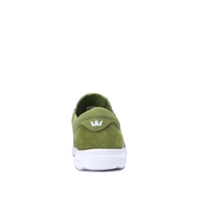 Supra Mens HAMMER RUN Low Top Shoes Moss/white | US-85785